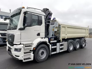 MAN TGS 35.480 8x4-4 BL | HYVA 2-zijdige kipper + HMF kraan 1943-Z2 | 2024 | Milieu zones |
